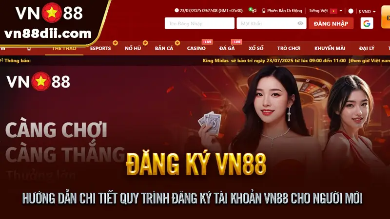 Hướng dẫn chi tiết quy trình đăng ký VN88 cho người mới